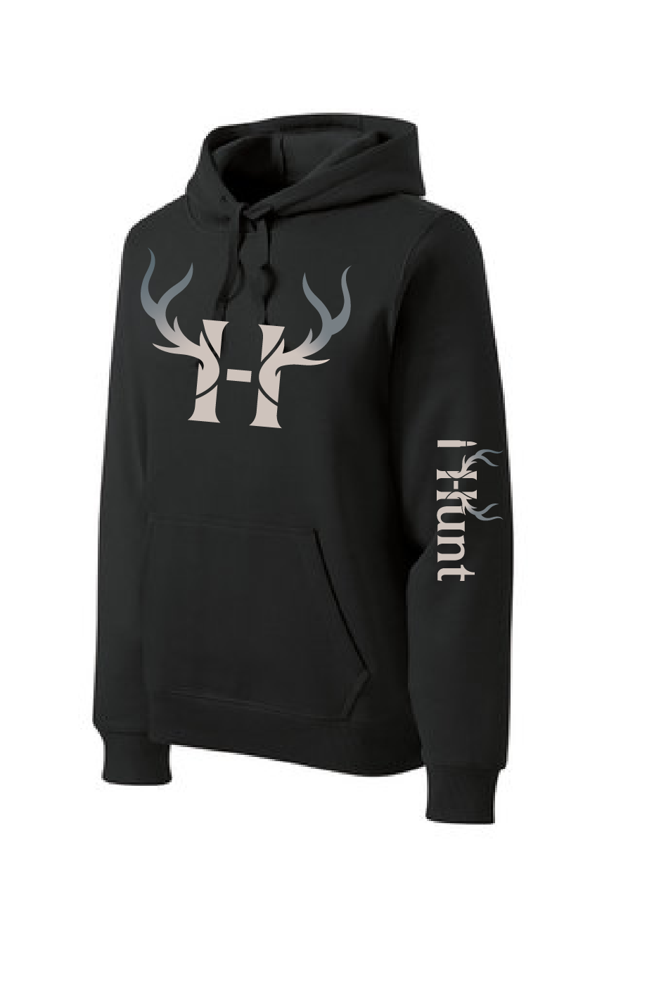 Sport-Tek Poly Fleece Iconic H I Hunt Hoodie with Full I Hunt Logo On Sleeve