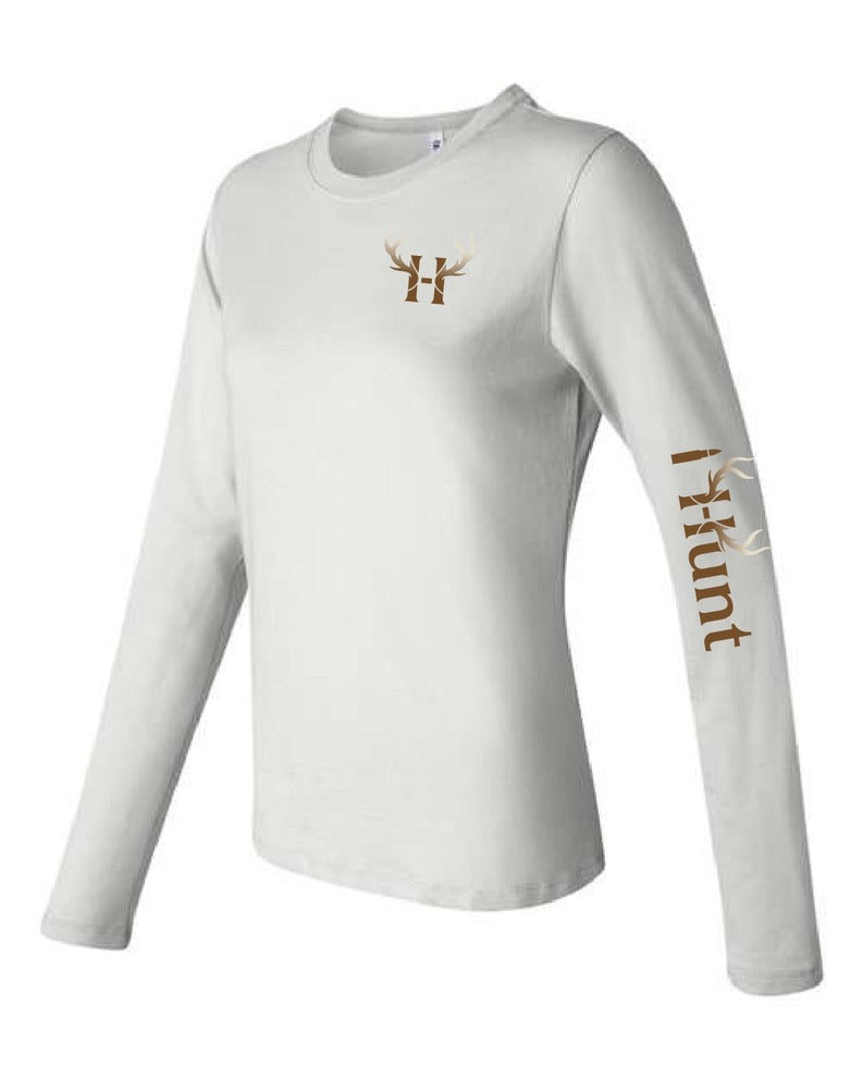 Women Long Sleeve Tee Full IHunt on Sleeve