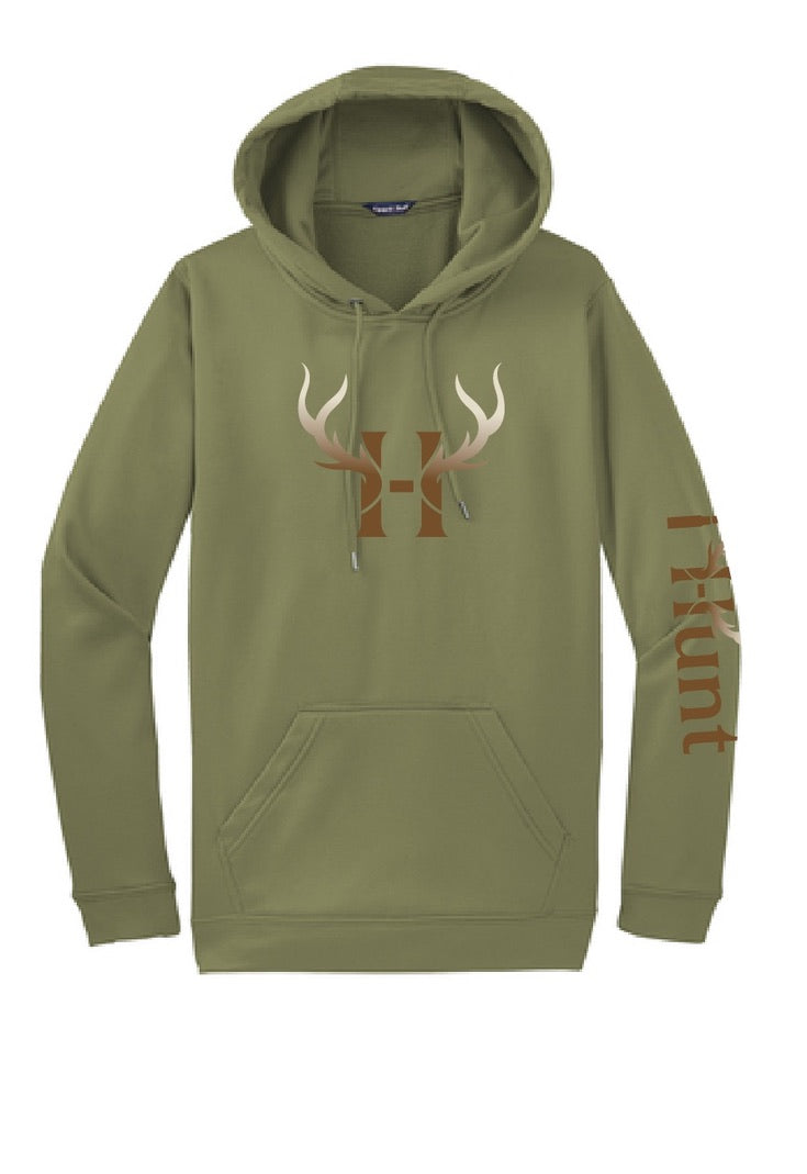 Sport-Wick Fleece IconIc H I-Hunt Hoodie With full I-Hunt Logo on Sleeve