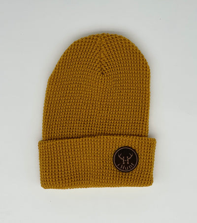 Richardson Waffle Knit Cuffed Beanie with Custom Leather I Hunt Patch