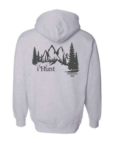 Sport-Tek Poly Fleece Iconic H I Hunt Logo and Outdoor Scene on Back Hoodie