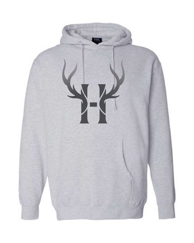 Sport-Tek Poly Fleece Iconic H I Hunt Logo and Outdoor Scene on Back Hoodie