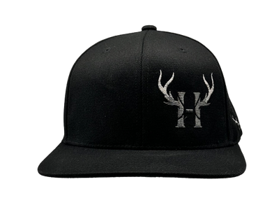 Flexfit Premium Flat Bill, Offset Iconic H I Hunt Logo