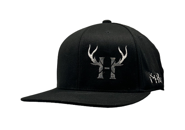 Flexfit Premium Flat Bill, Offset Iconic H I Hunt Logo