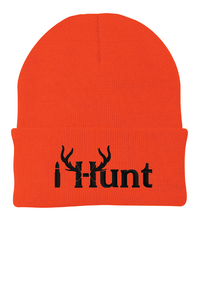 Sportsman 12” Acrylic Knit Beanie with Custom Embroidered I Hunt Logo